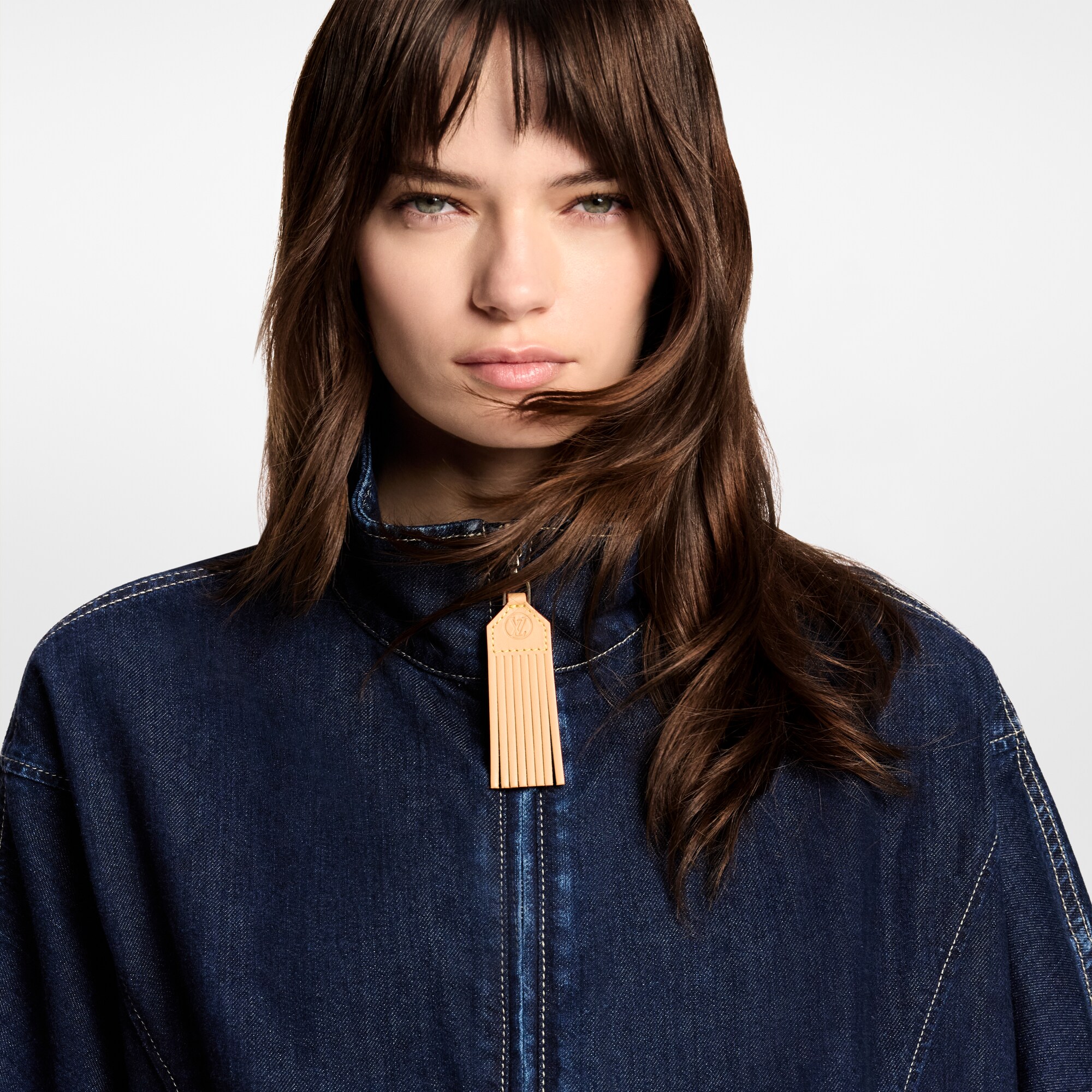 Giacca in denim con zip  Donna Abbigliamento Cappotti e Giacche | LOUIS VUITTON (Zoom prodotto)