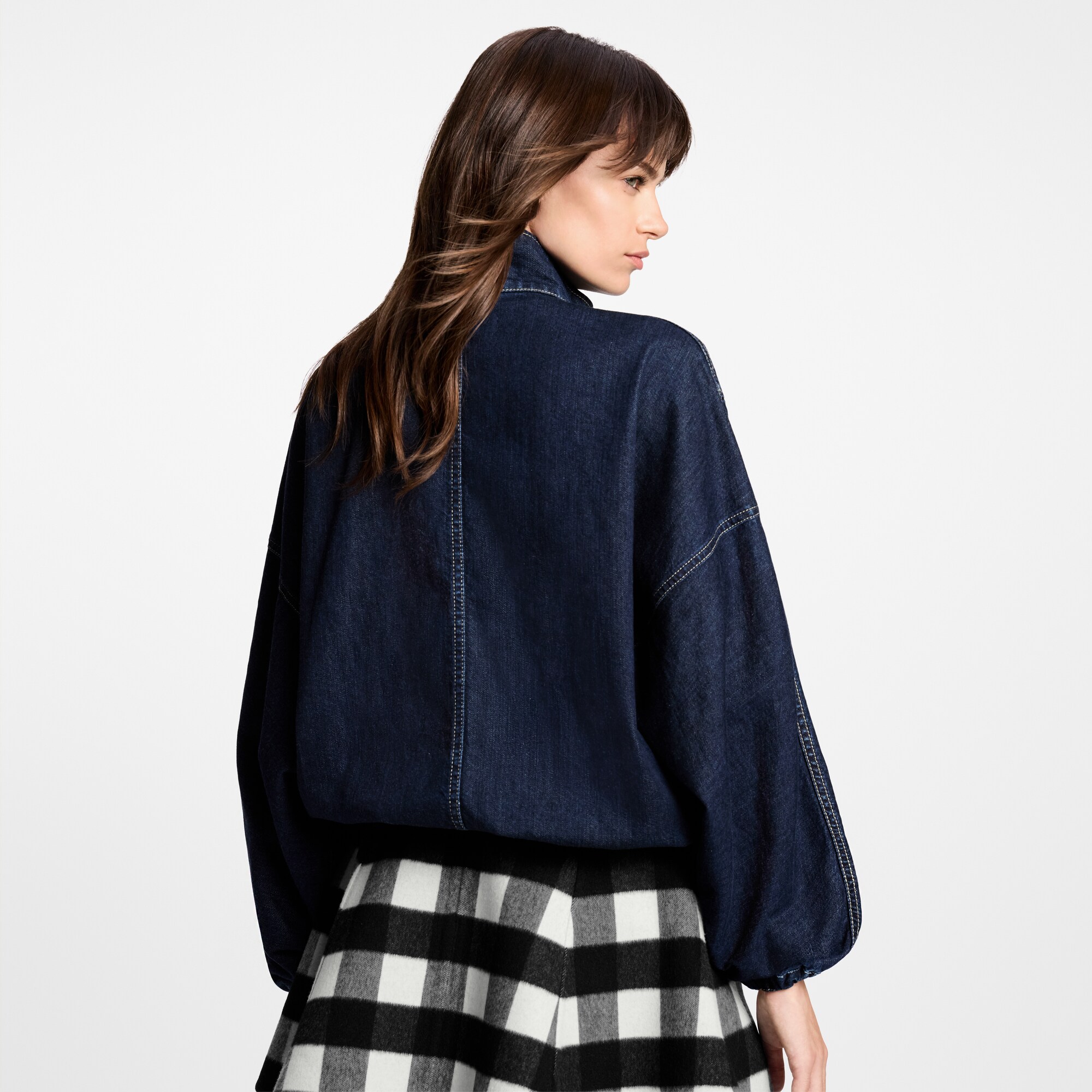 Giacca in denim con zip  Donna Abbigliamento Cappotti e Giacche | LOUIS VUITTON (Zoom prodotto)