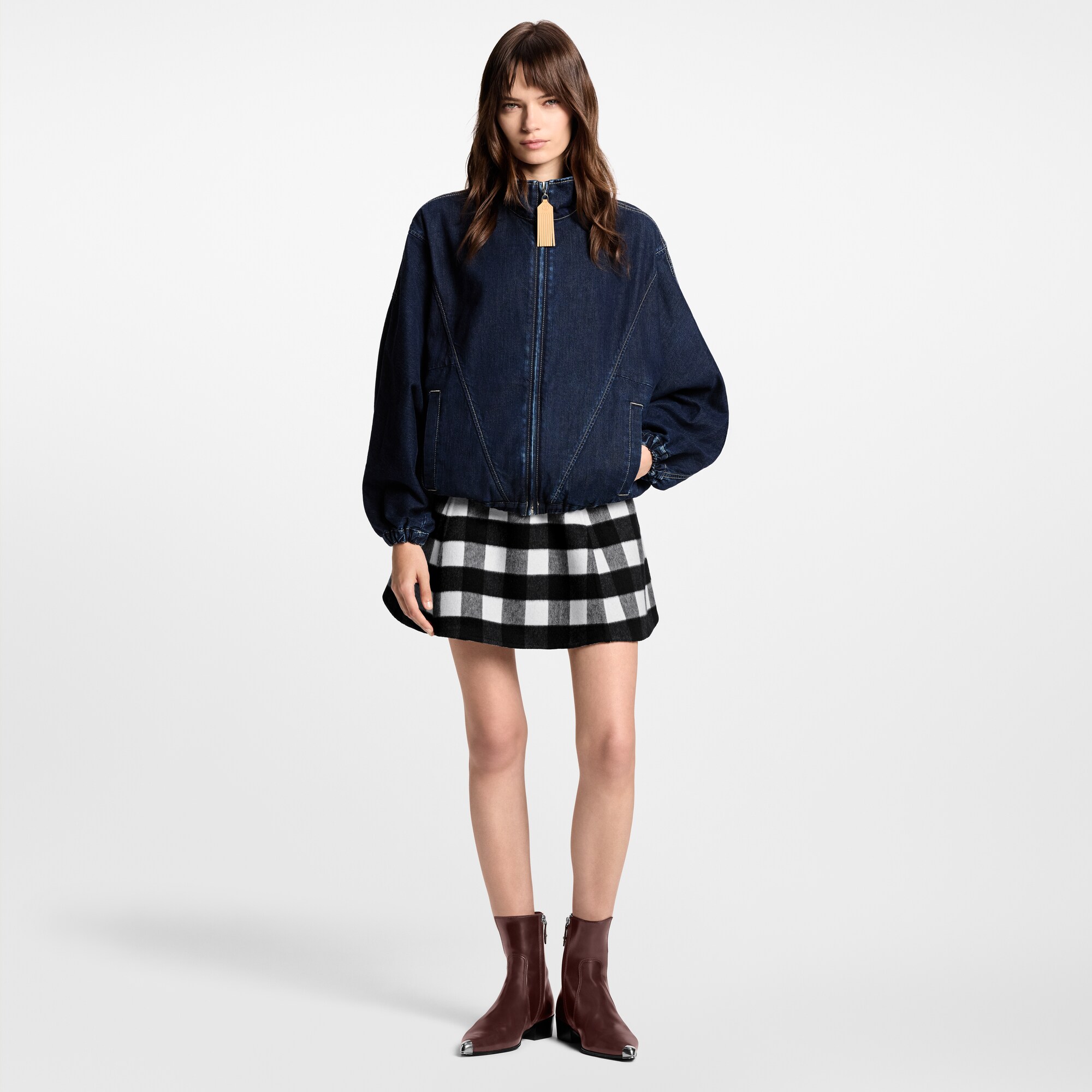Giacca in denim con zip  Donna Abbigliamento Cappotti e Giacche | LOUIS VUITTON (Zoom prodotto)