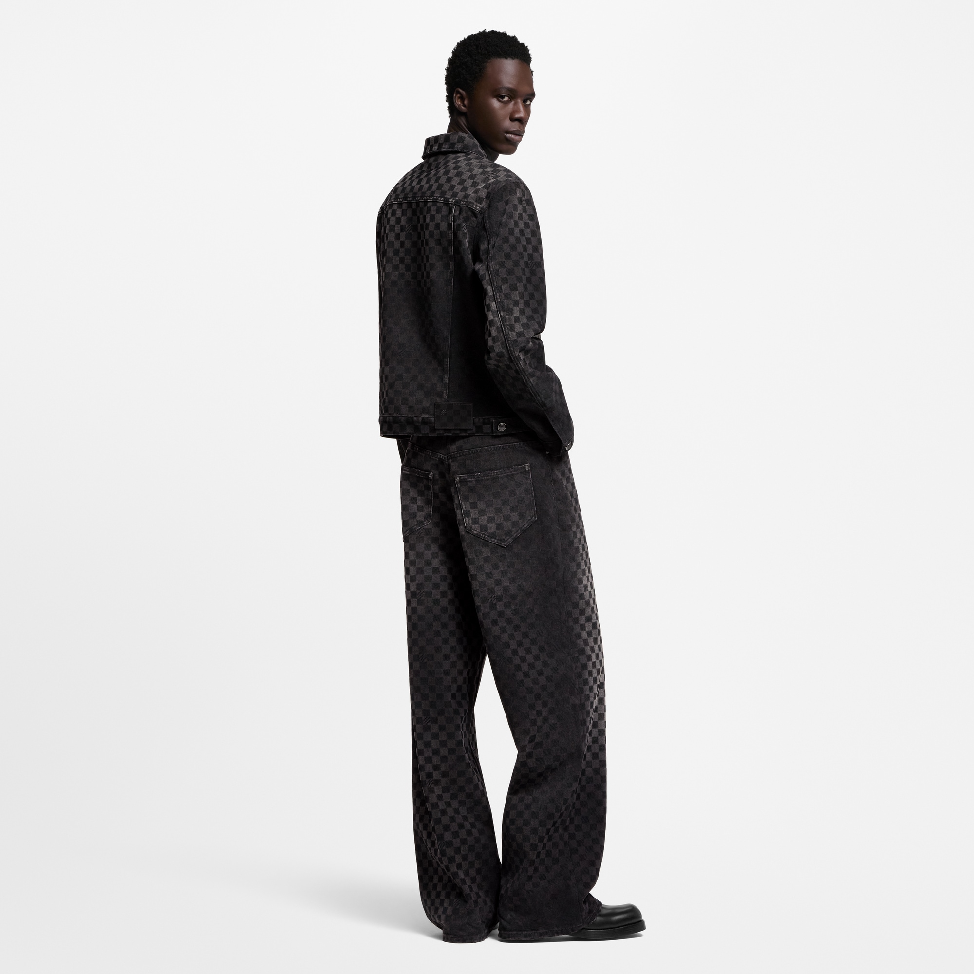 Giacca in jeans con motivo Damier floccato  Uomo Abbigliamento Capispalla e Cappotti | LOUIS VUITTON (Zoom prodotto)