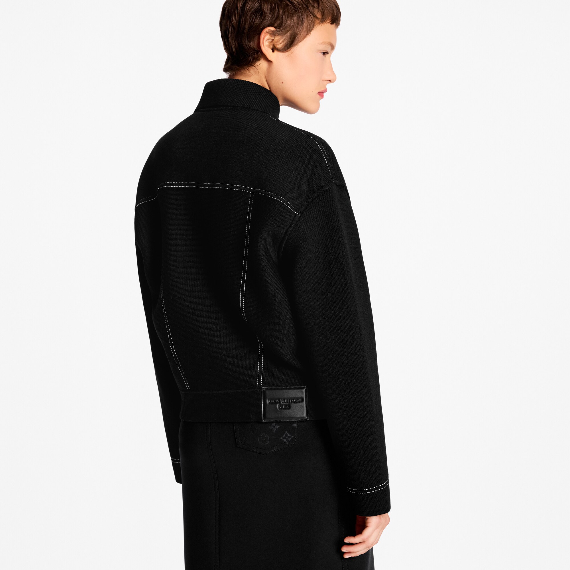 Giacca in maglia effetto denim  Donna Abbigliamento Cappotti e Giacche | LOUIS VUITTON (Zoom prodotto)