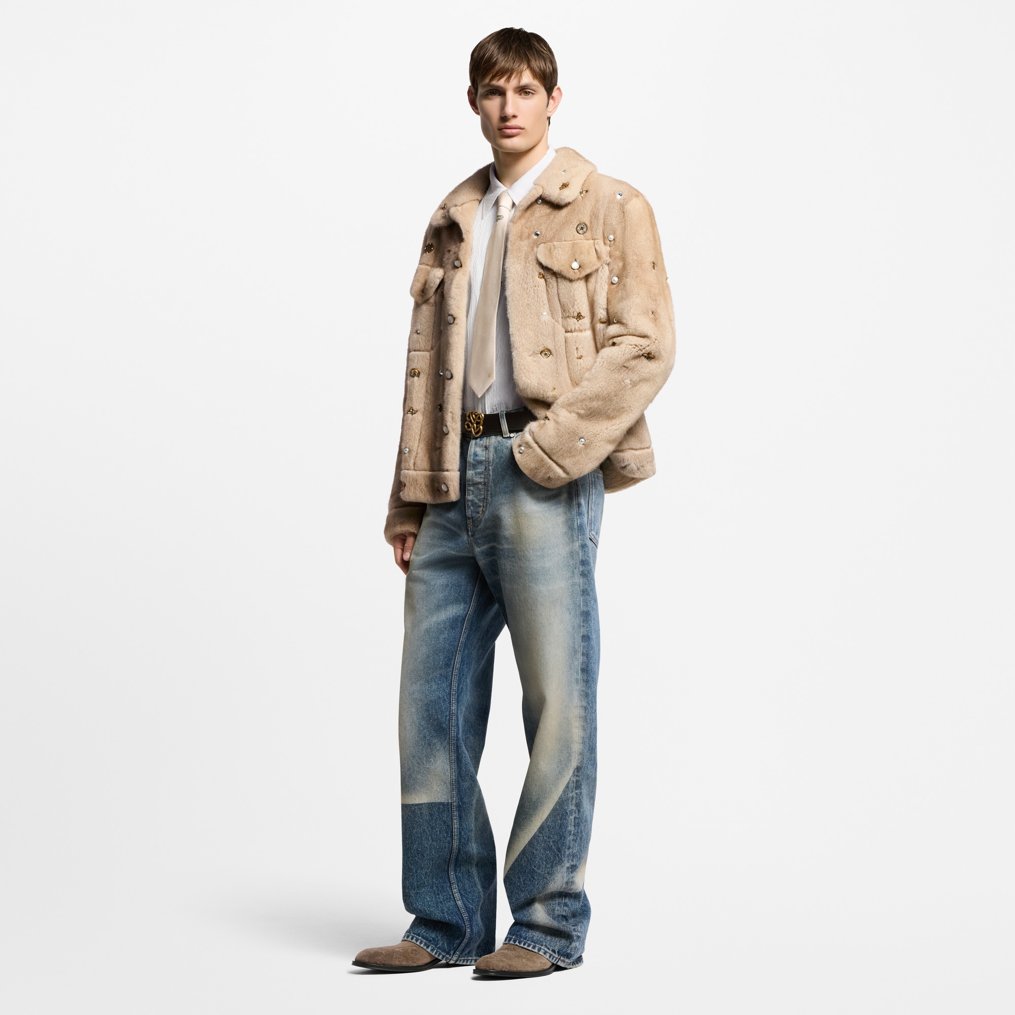 Giacca in pelliccia di visone con decori - Realizzata su ordinazione  Uomo Abbigliamento Capispalla e Cappotti | LOUIS VUITTON (Zoom prodotto)