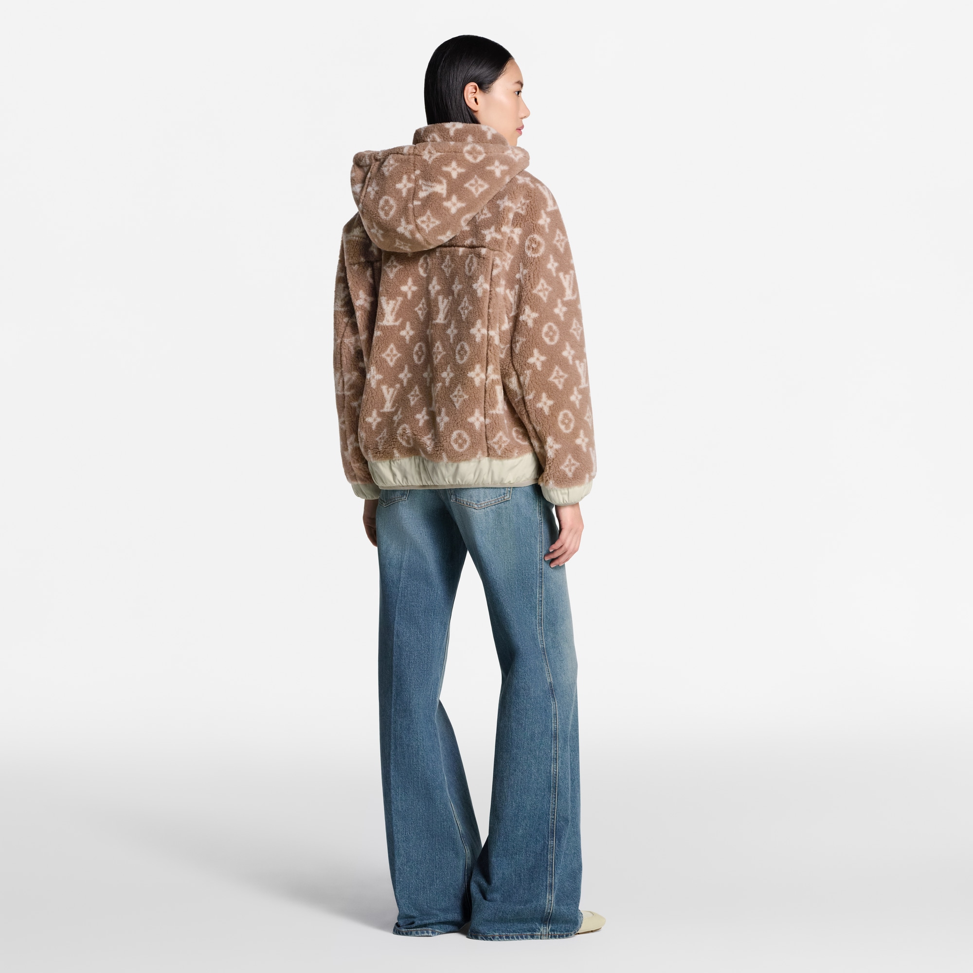 Giacca in pile con motivo Monogram e cappuccio  Donna Abbigliamento Cappotti e Giacche | LOUIS VUITTON (Zoom prodotto)