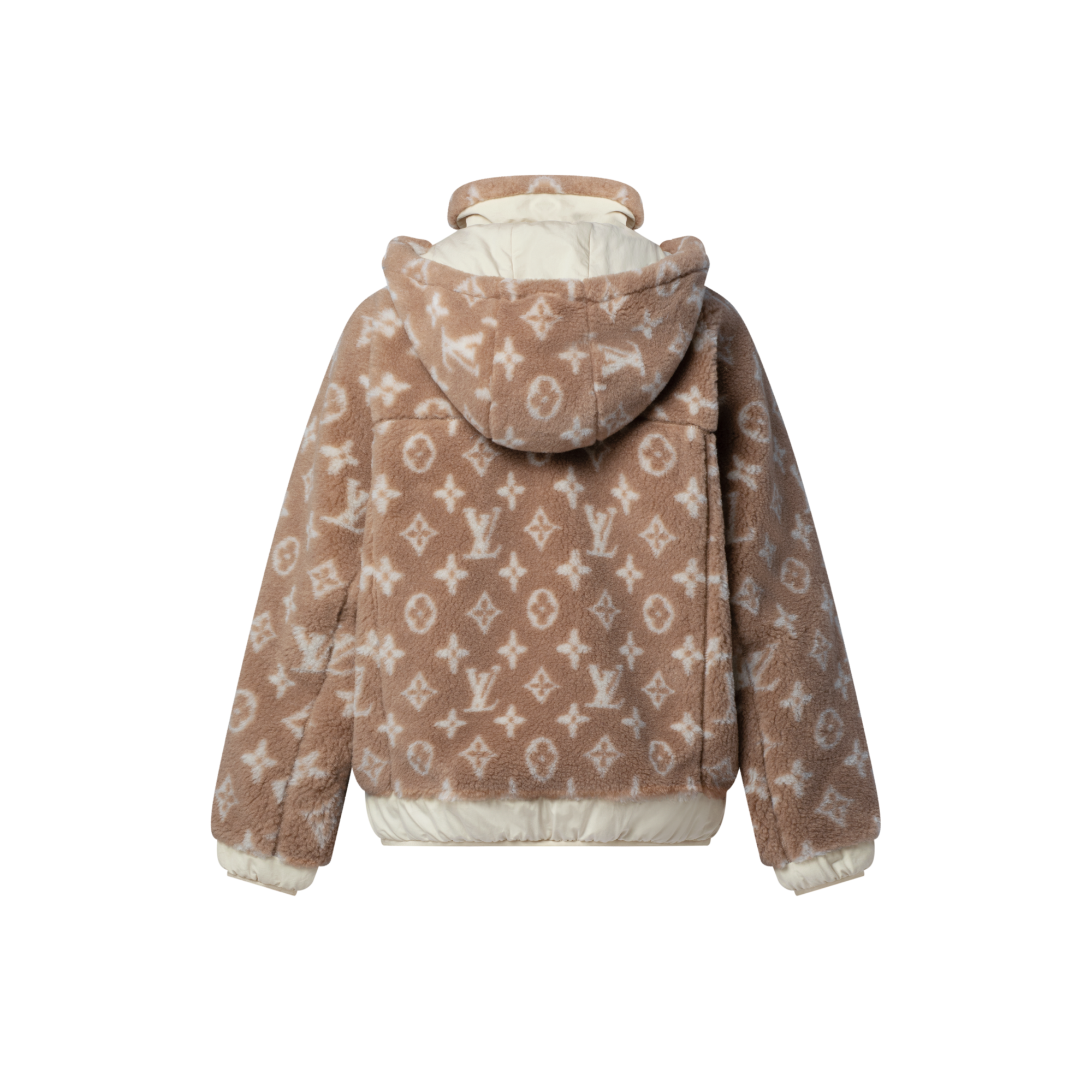 Giacca in pile con motivo Monogram e cappuccio  Donna Abbigliamento Cappotti e Giacche | LOUIS VUITTON (Zoom prodotto)