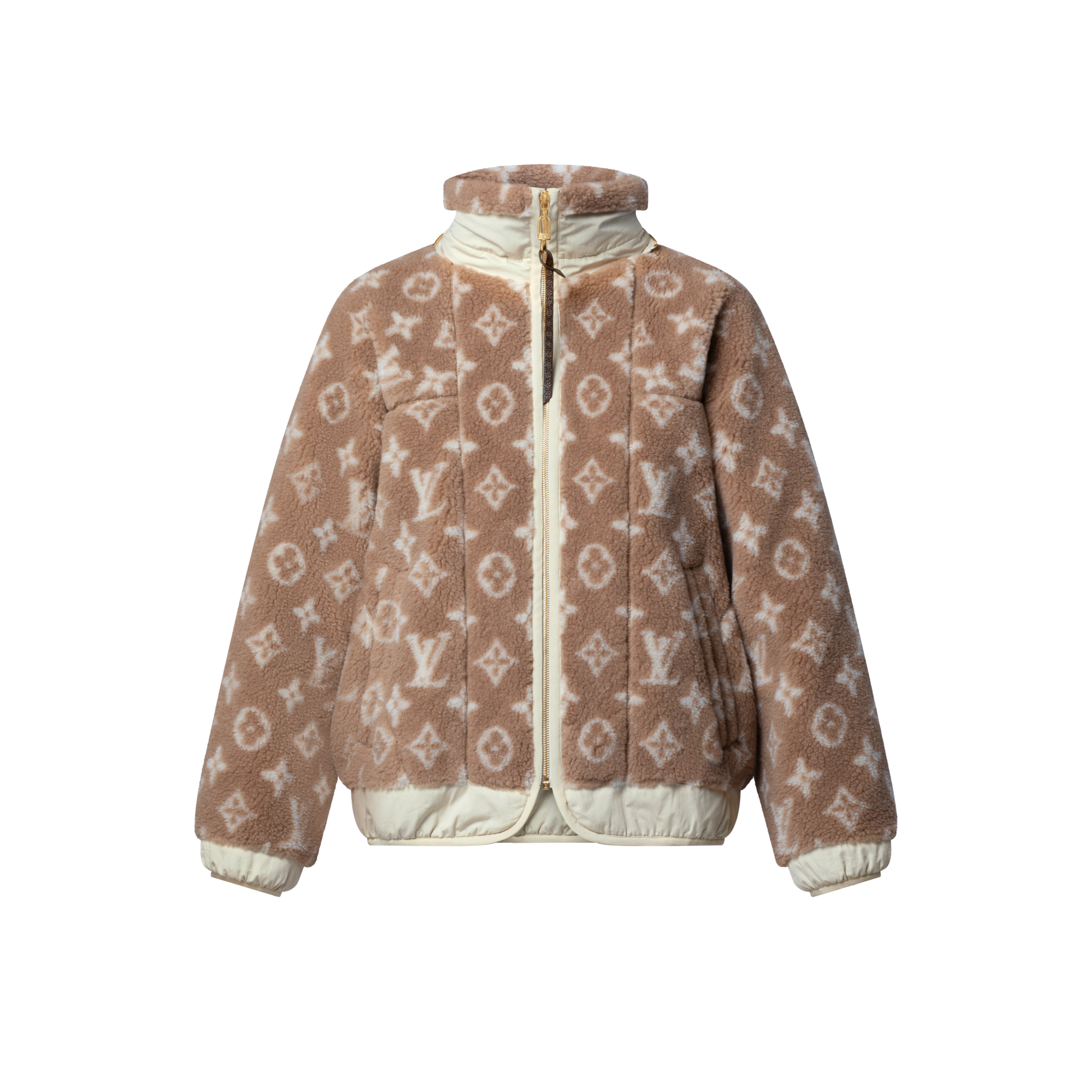 Giacca in pile con motivo Monogram e cappuccio  Donna Abbigliamento Cappotti e Giacche | LOUIS VUITTON (Zoom prodotto)