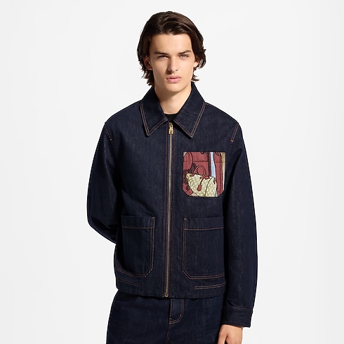 Giacca in stile workwear in denim cropped view