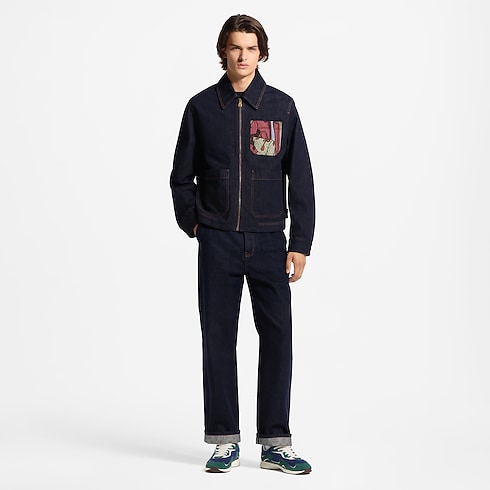 Giacca in stile workwear in denim worn view
