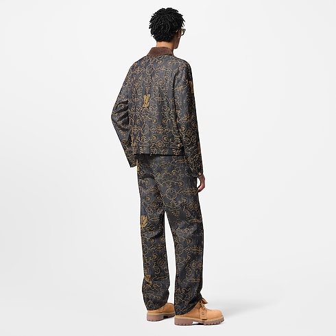 Giacca in stile workwear in denim con ricami Uomo Abbigliamento Capispalla e Cappotti | LOUIS VUITTON (Zoom prodotto)