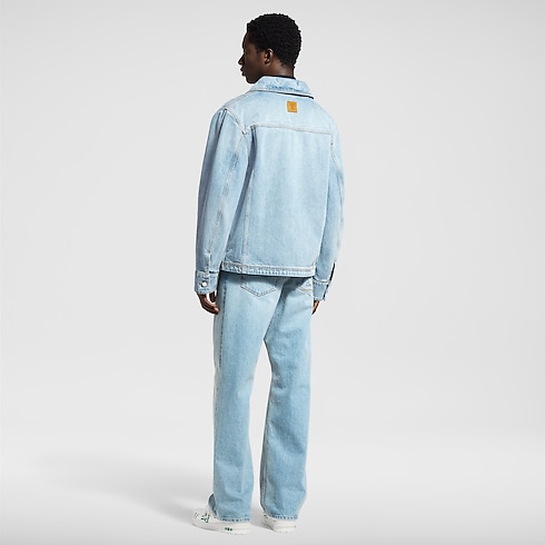 Giacca in stile workwear in jeans con iniziali LV Uomo Abbigliamento Capispalla e Cappotti | LOUIS VUITTON (Zoom prodotto)