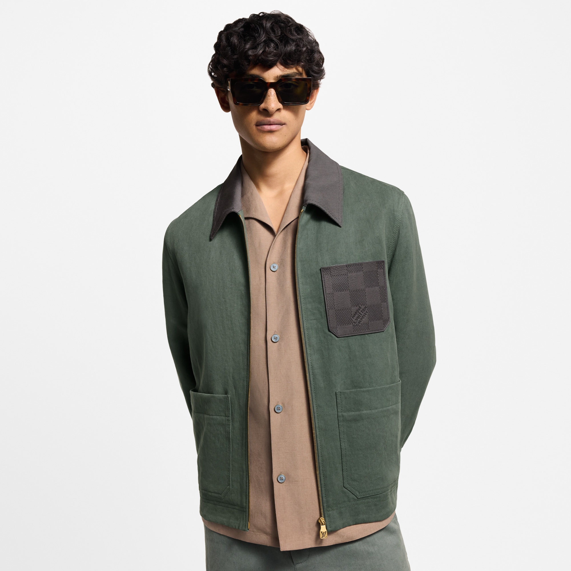 Giacca in stile workwear in lino leggero  Uomo Abbigliamento Capispalla e Cappotti | LOUIS VUITTON (Zoom prodotto)