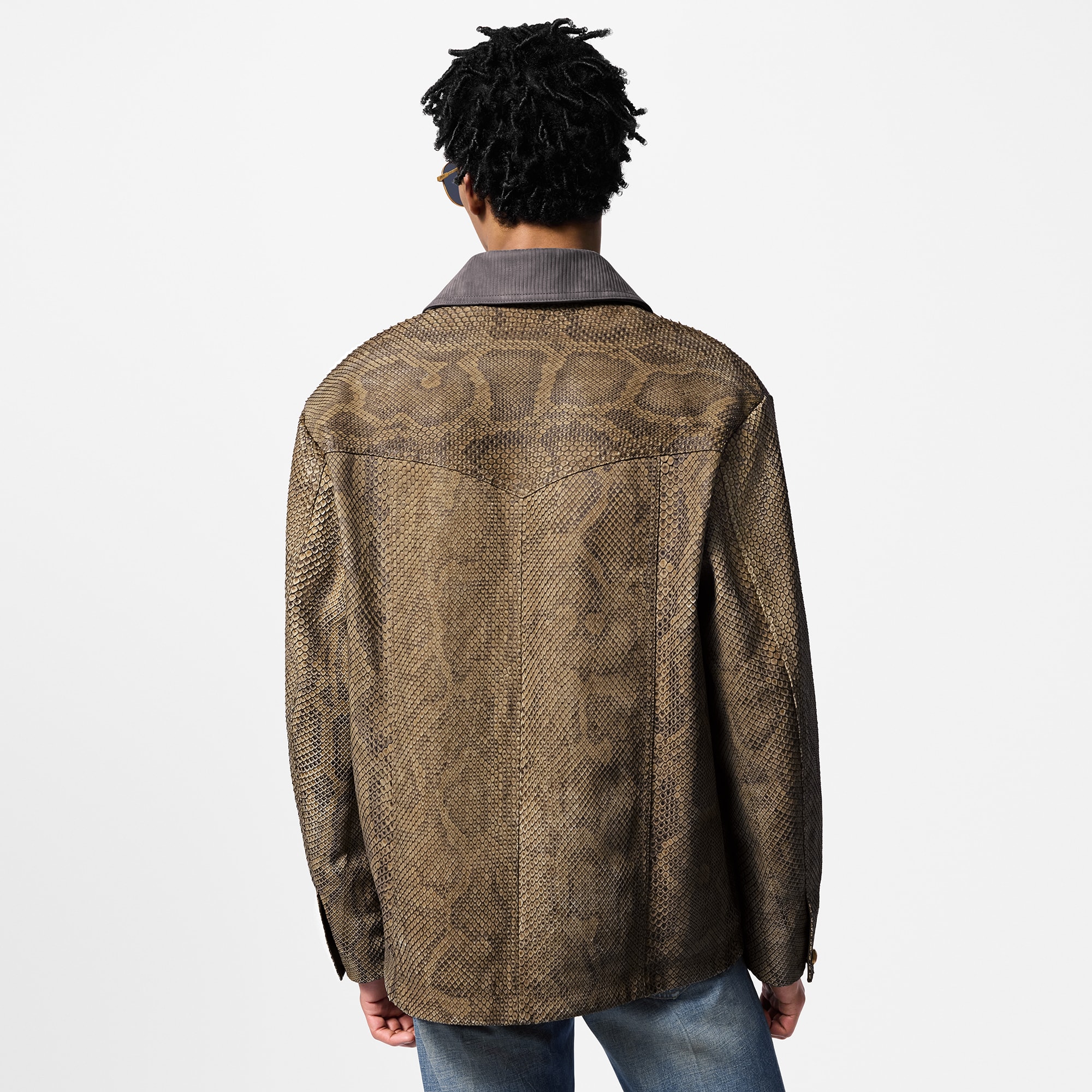 Giacca in stile workwear in pitone  Uomo Abbigliamento Capispalla e Cappotti | LOUIS VUITTON (Zoom prodotto)