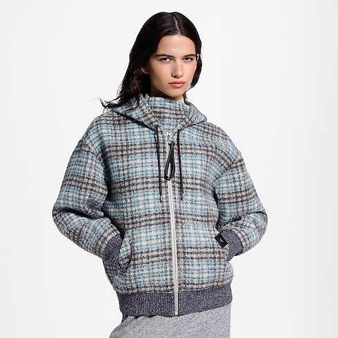 Giacca in tweed con zip e motivo a quadri Donna Abbigliamento Cappotti e Giacche | LOUIS VUITTON (Zoom prodotto)