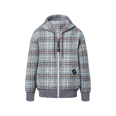 Giacca in tweed con zip e motivo a quadri Donna Abbigliamento Cappotti e Giacche | LOUIS VUITTON (Zoom prodotto)