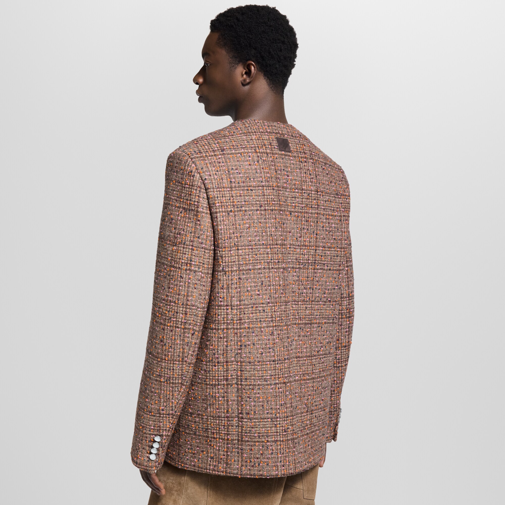 Giacca in tweed senza colletto  Uomo Abbigliamento Blazer e Giacche | LOUIS VUITTON (Zoom prodotto)