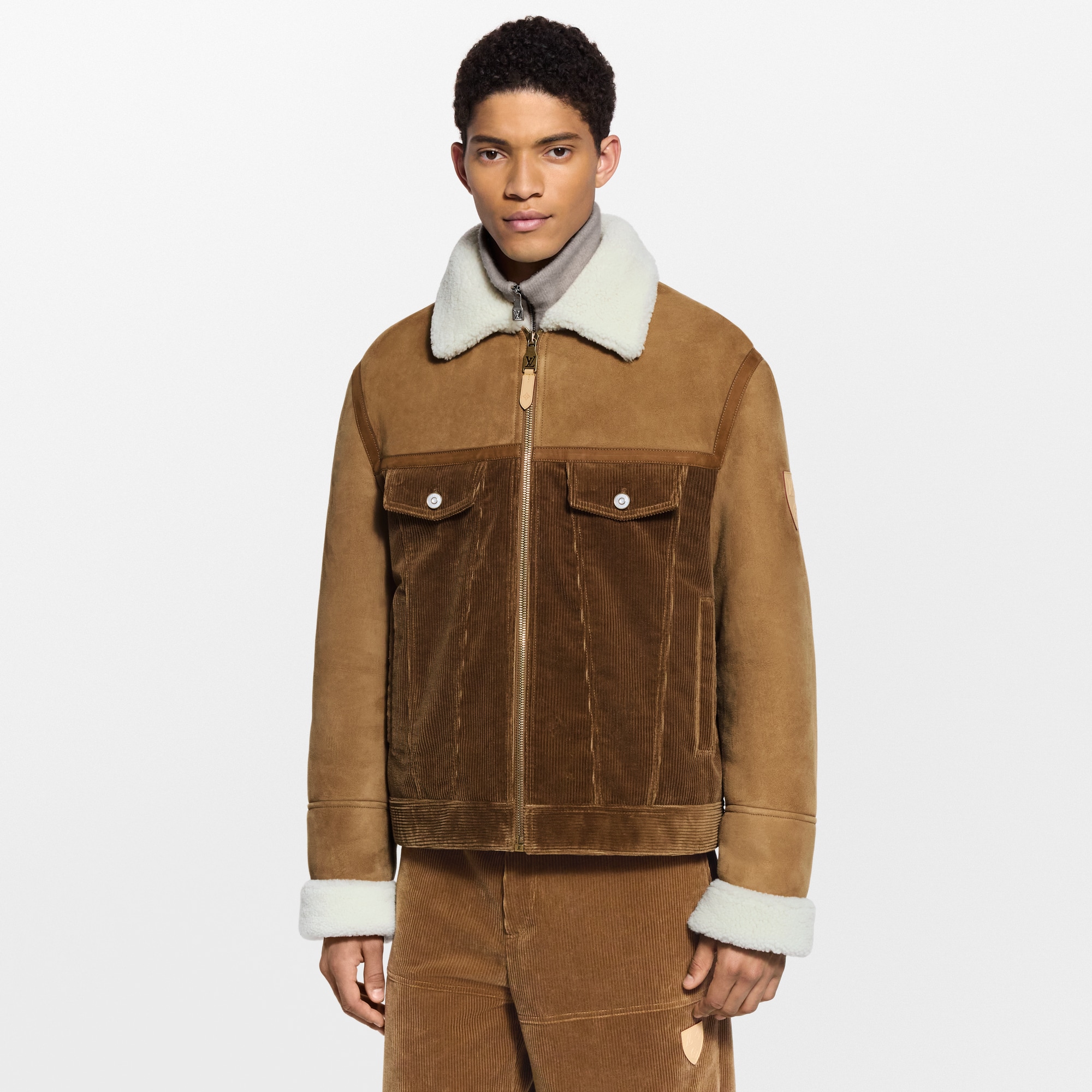 Giacca in velluto a coste e shearling  Uomo Abbigliamento Capispalla e Cappotti | LOUIS VUITTON (Zoom prodotto)