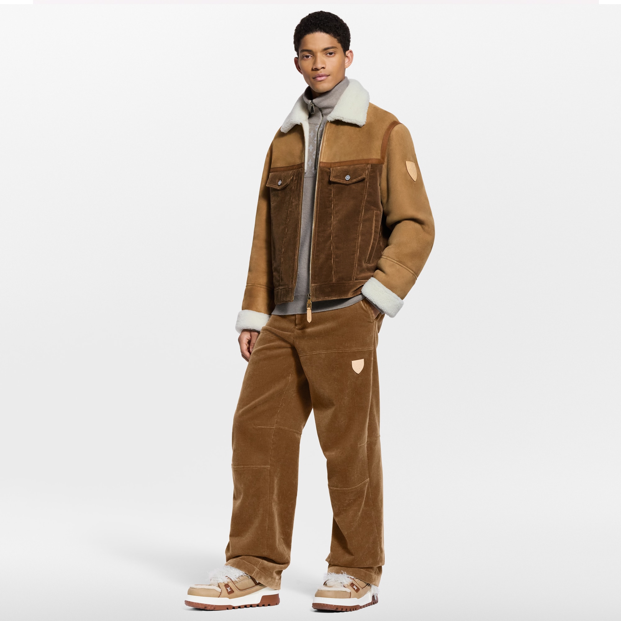 Giacca in velluto a coste e shearling  Uomo Abbigliamento Capispalla e Cappotti | LOUIS VUITTON (Zoom prodotto)