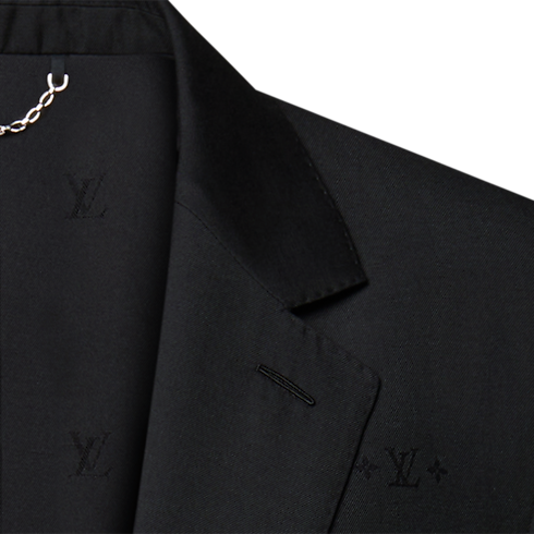 Giacca monopetto Gaston in trama jacquard Uomo Novità Uomo } | LOUIS VUITTON (Zoom prodotto)