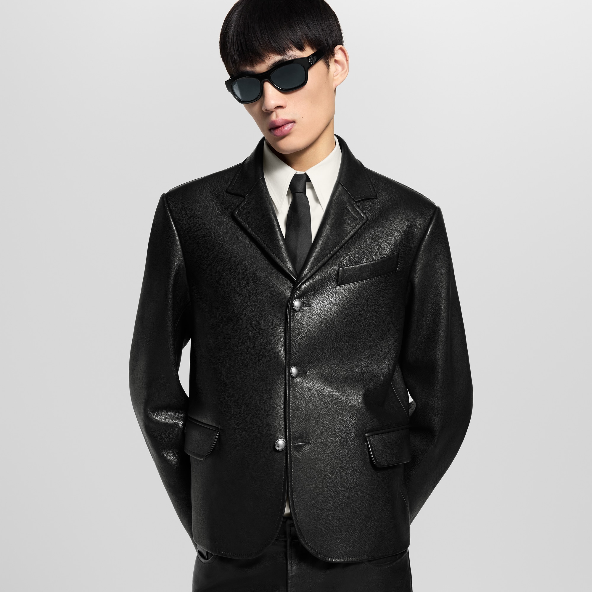 Giacca monopetto in pelle  Uomo Abbigliamento Blazer e Giacche | LOUIS VUITTON (Zoom prodotto)
