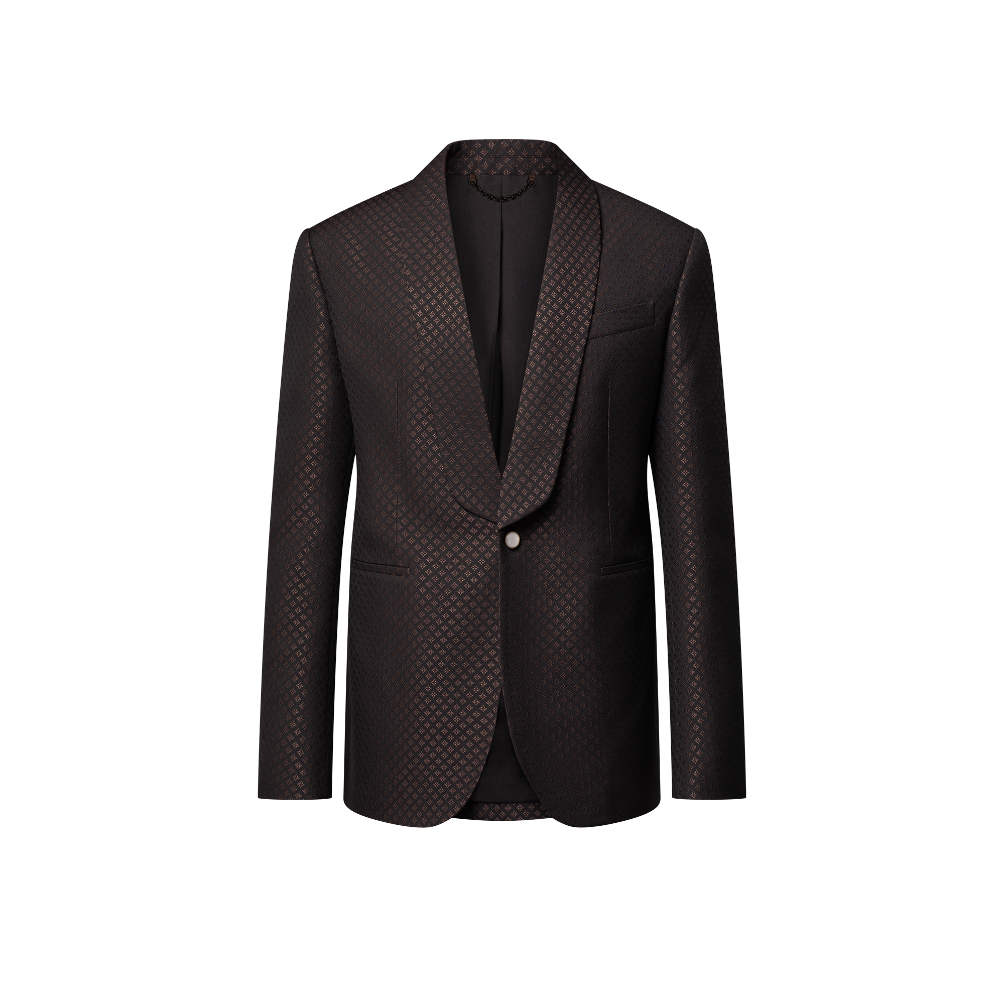 Giacca monopetto in stile smoking in misto lana e seta con motivo Monogram  Uomo Abbigliamento Tutti i Capi di Abbigliamento | LOUIS VUITTON (Zoom prodotto)