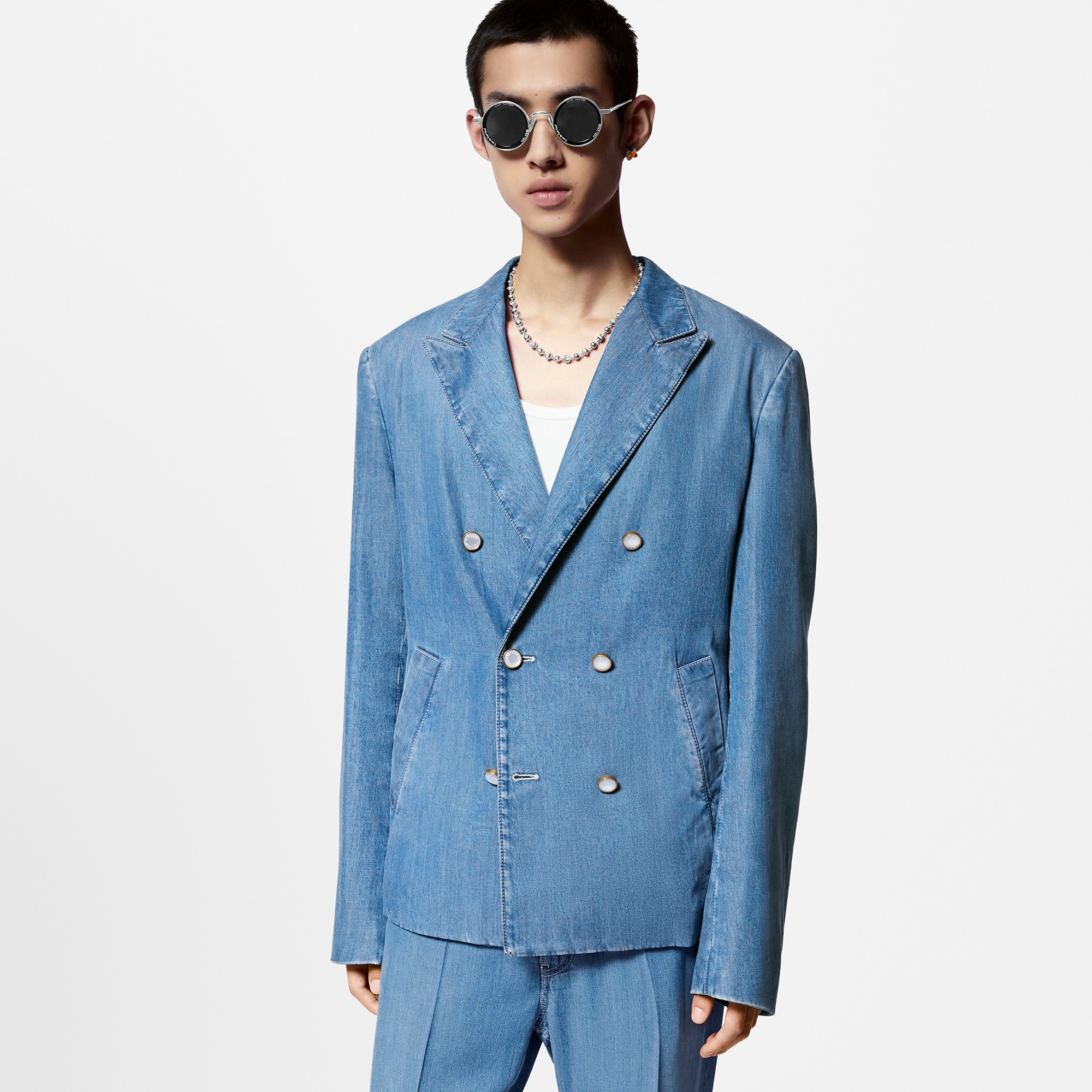 Giacca sartoriale doppio petto in chambray  Uomo Abbigliamento Tutti i Capi di Abbigliamento | LOUIS VUITTON (Zoom prodotto)