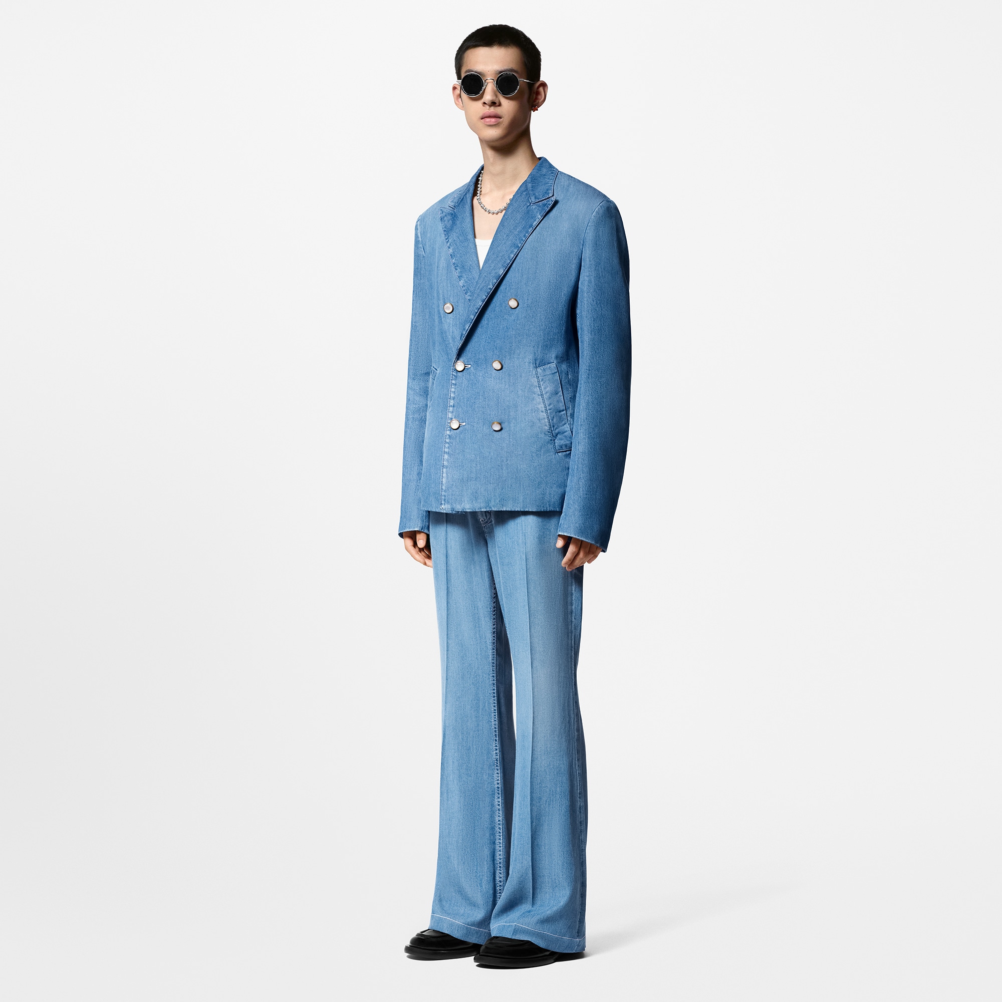 Giacca sartoriale doppio petto in chambray  Uomo Abbigliamento Tutti i Capi di Abbigliamento | LOUIS VUITTON (Zoom prodotto)