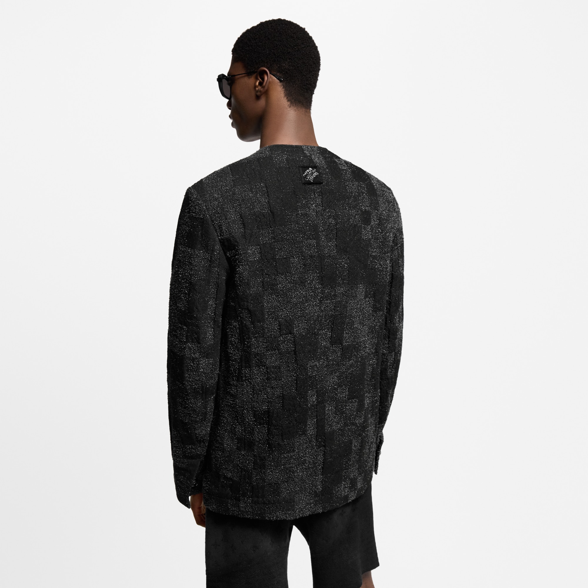 Giacca senza colletto in denim effetto bouclé  Uomo Abbigliamento Blazer e Giacche | LOUIS VUITTON (Zoom prodotto)