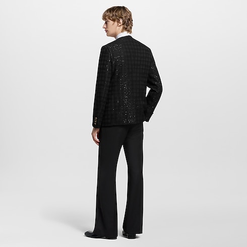 Giacca senza colletto ricamata con paillettes Uomo Abbigliamento Blazer e Giacche | LOUIS VUITTON (Zoom prodotto)