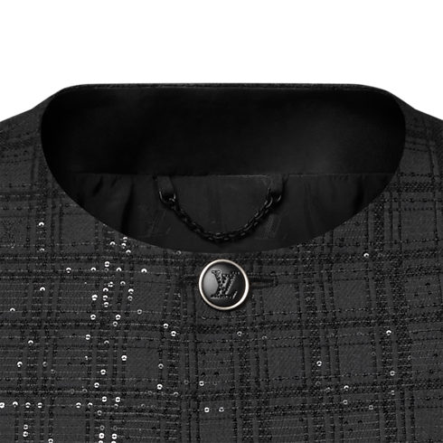 Giacca senza colletto ricamata con paillettes Uomo Abbigliamento Blazer e Giacche | LOUIS VUITTON (Zoom prodotto)