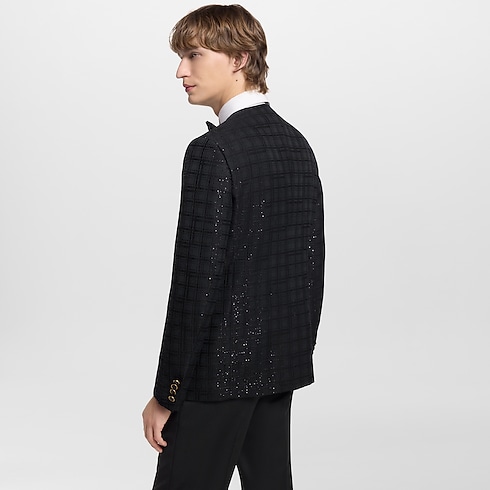 Giacca senza colletto ricamata con paillettes Uomo Abbigliamento Blazer e Giacche | LOUIS VUITTON (Zoom prodotto)