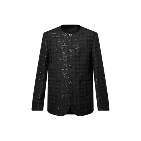 Giacca senza colletto ricamata con paillettes Uomo Abbigliamento Blazer e Giacche | LOUIS VUITTON (Zoom prodotto)
