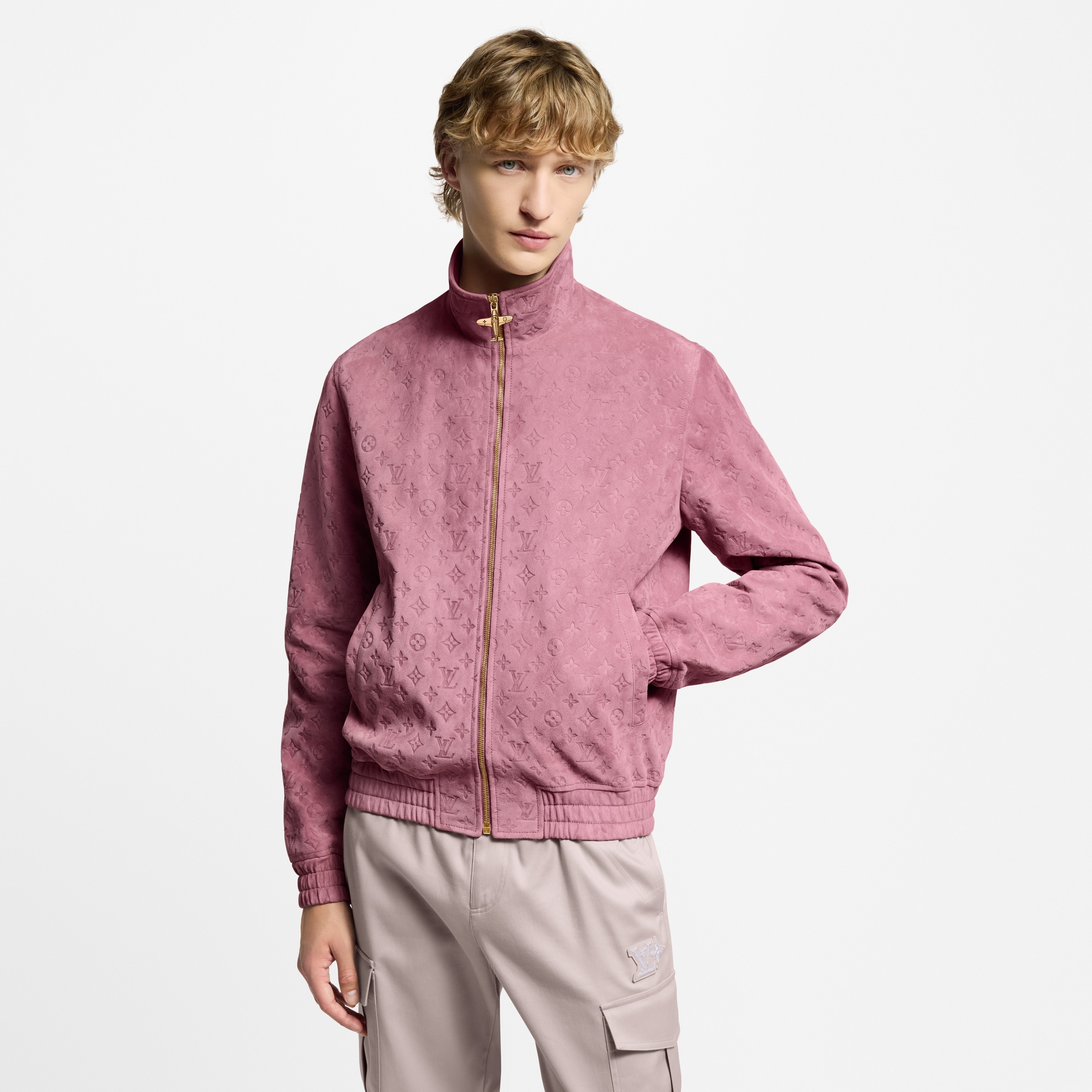 Giacca sportiva in pelle con motivo Monogram impresso  Uomo Abbigliamento Capispalla e Cappotti | LOUIS VUITTON (Zoom prodotto)