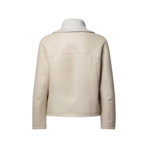 Giacca sportiva in shearling back view