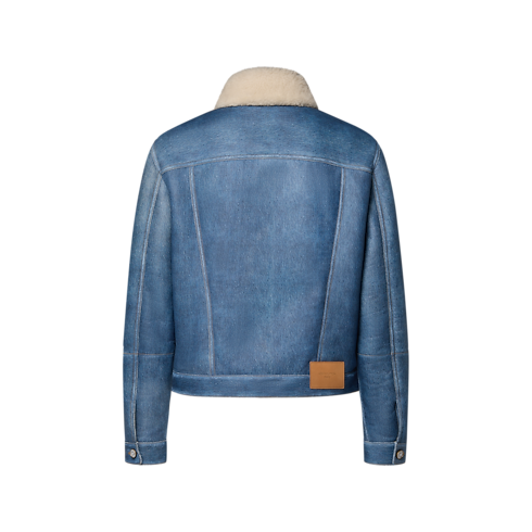 Giacca trucker in shearling effetto denim trompe-l'œil Uomo Abbigliamento Tutti i Capi di Abbigliamento | LOUIS VUITTON (Zoom prodotto)