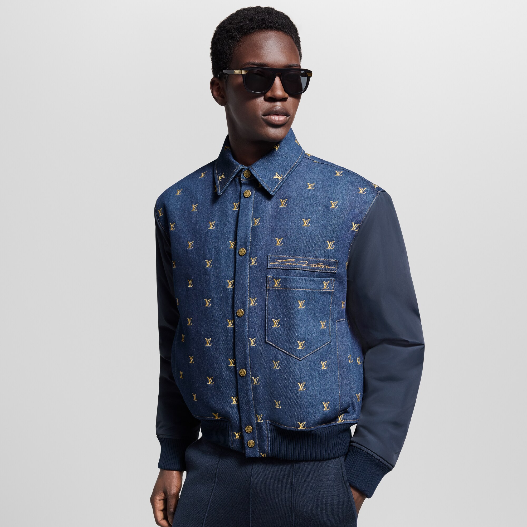 Giacca Varsity in denim riciclato  Uomo Abbigliamento Capispalla e Cappotti | LOUIS VUITTON (Zoom prodotto)