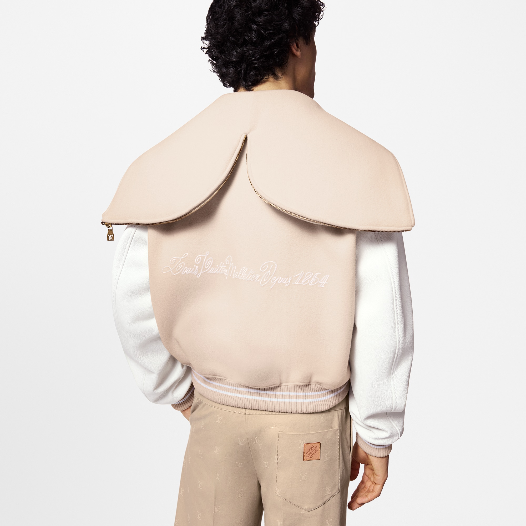 Giacca Varsity in pelle con collo marinière  Uomo Abbigliamento Capispalla e Cappotti | LOUIS VUITTON (Zoom prodotto)
