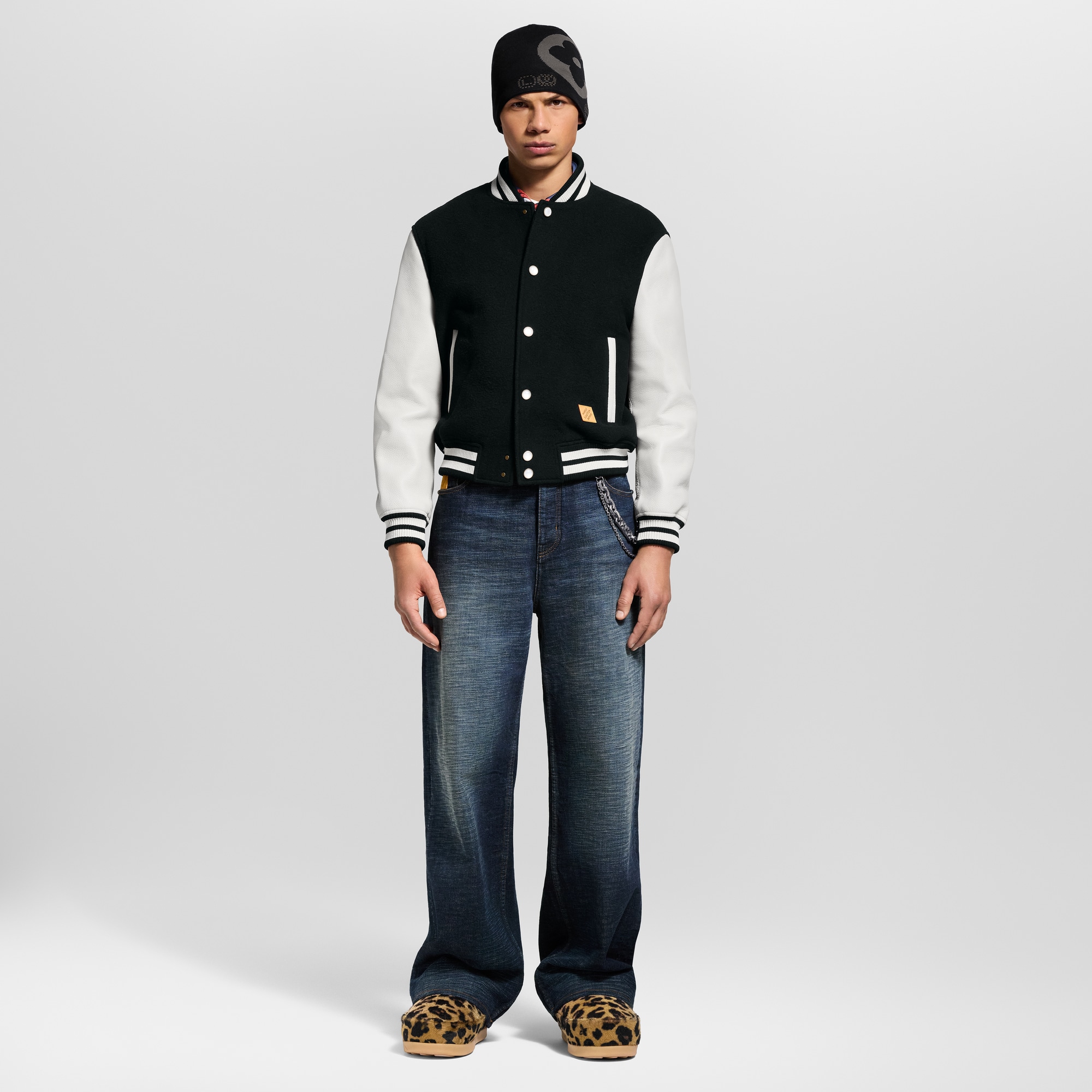 Giacca Varsity in pelle con firme  Uomo Abbigliamento Capispalla e Cappotti | LOUIS VUITTON (Zoom prodotto)