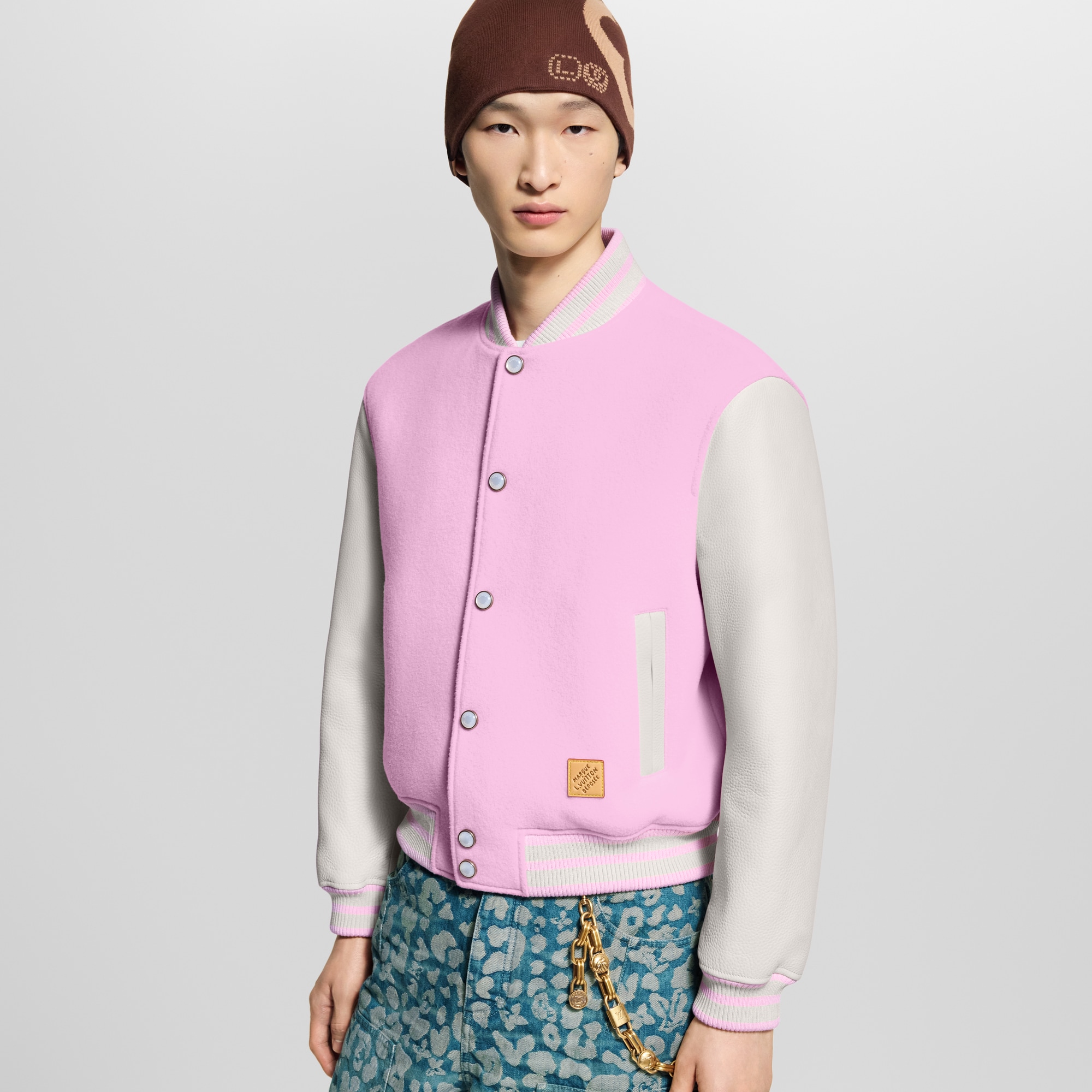 Giacca Varsity in pelle con motivo iconico  Uomo Abbigliamento Capispalla e Cappotti | LOUIS VUITTON (Zoom prodotto)