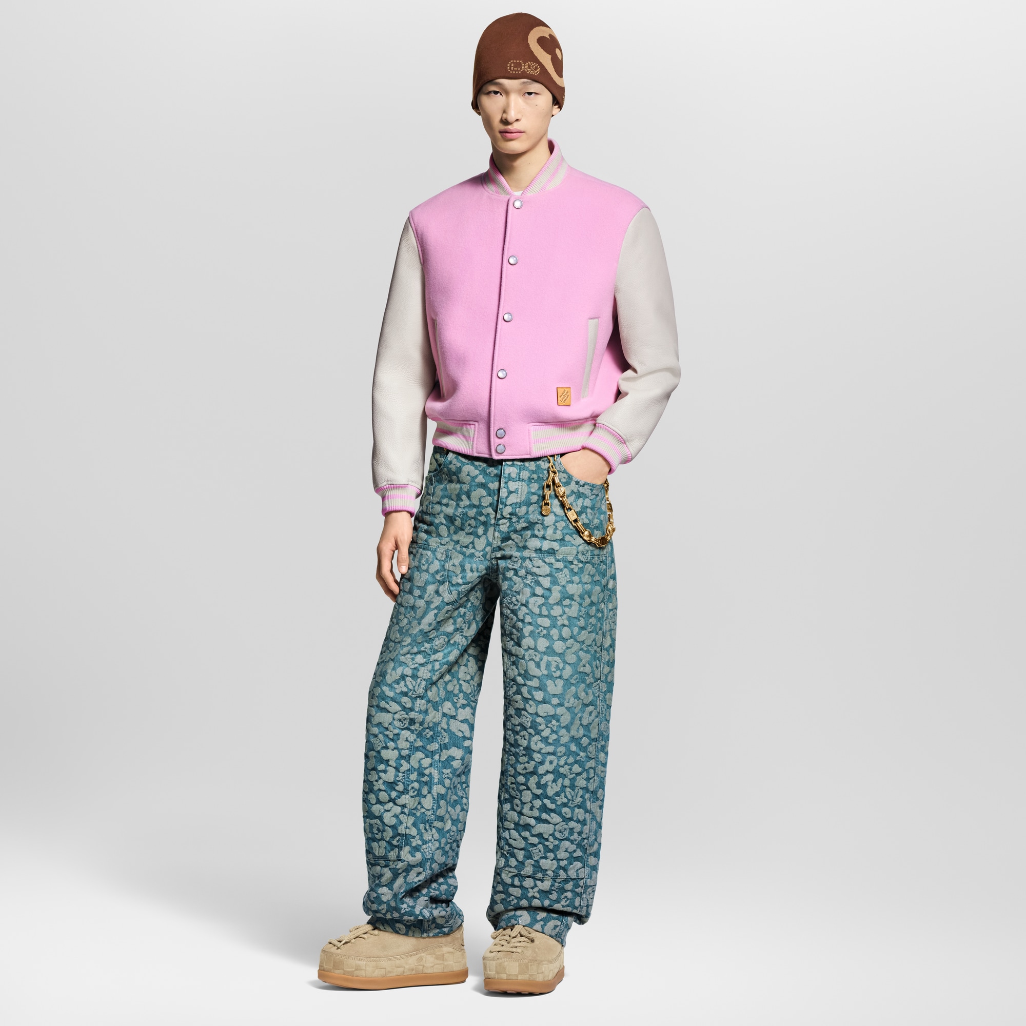 Giacca Varsity in pelle con motivo iconico  Uomo Abbigliamento Capispalla e Cappotti | LOUIS VUITTON (Zoom prodotto)