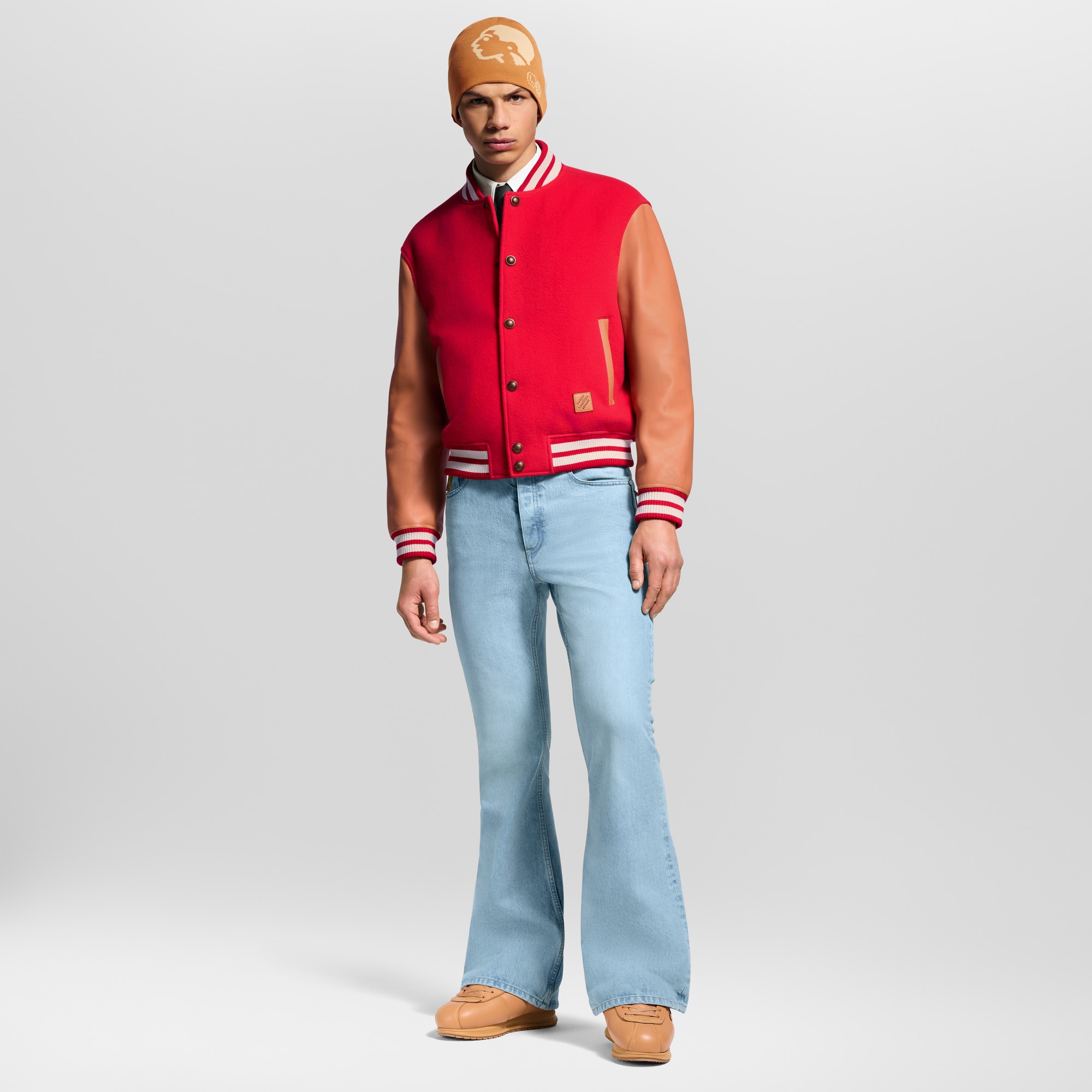 Giacca Varsity in pelle di vitello naturale  Uomo Abbigliamento Capispalla e Cappotti | LOUIS VUITTON (Zoom prodotto)