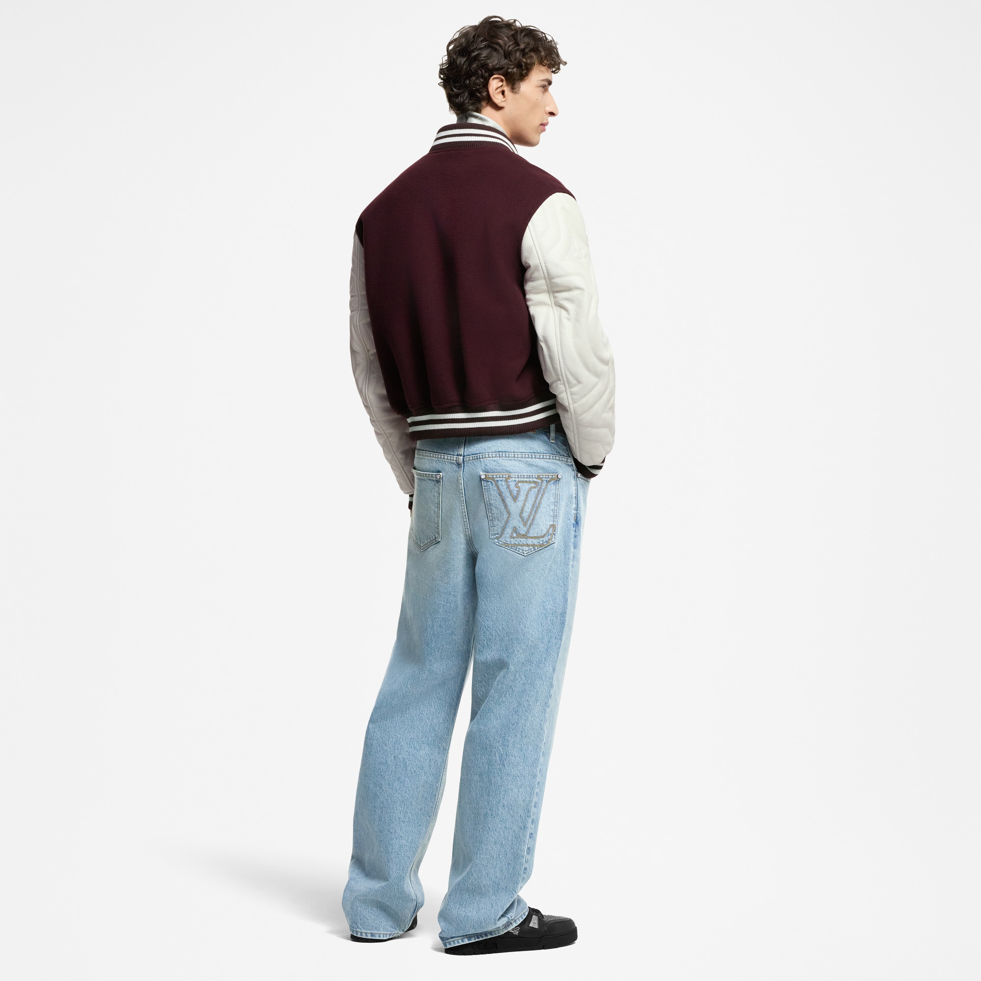 Giacca Varsity in pelle di vitello ricamata  Uomo Abbigliamento Capispalla e Cappotti | LOUIS VUITTON (Zoom prodotto)