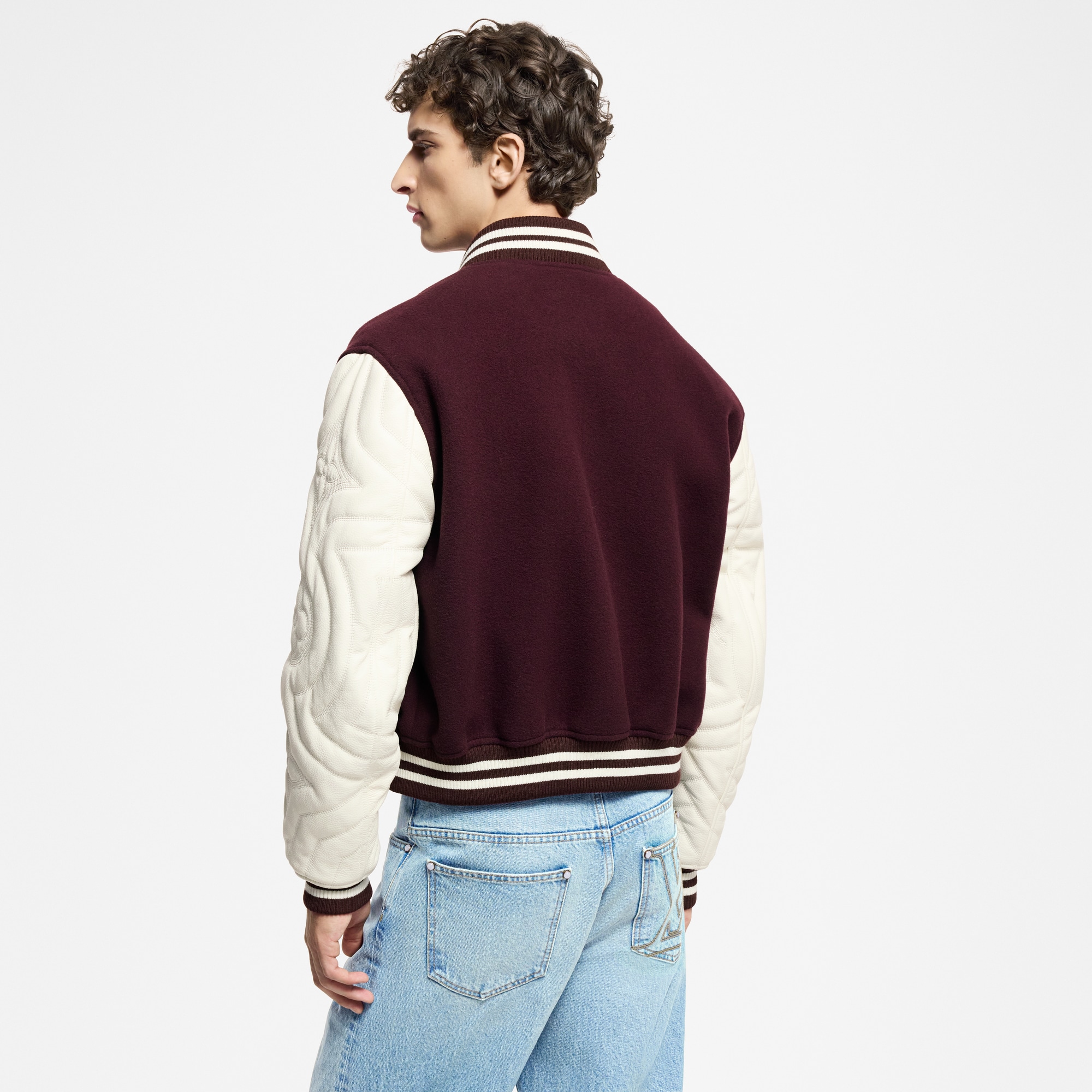 Giacca Varsity in pelle di vitello ricamata  Uomo Abbigliamento Capispalla e Cappotti | LOUIS VUITTON (Zoom prodotto)