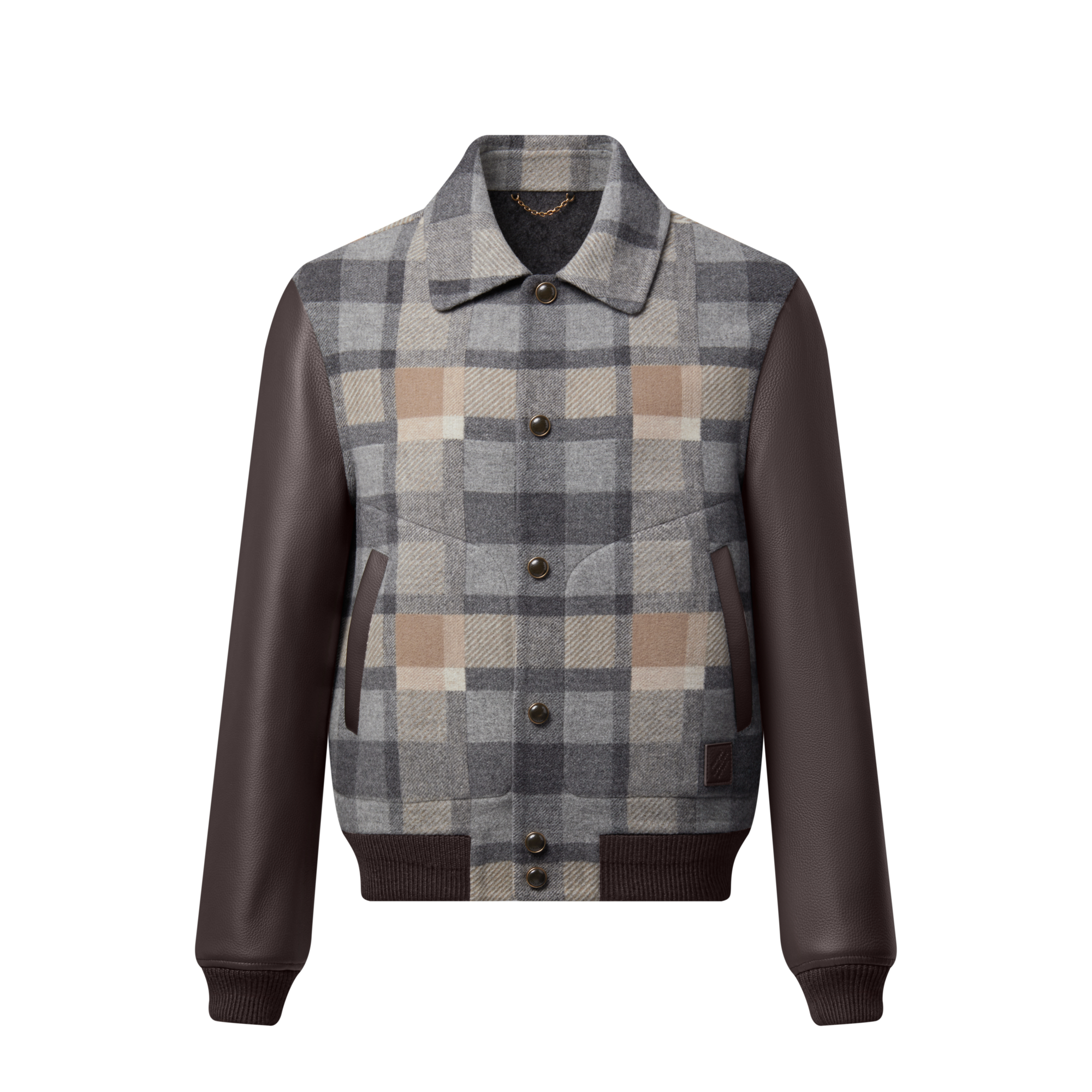 Giacca Varsity in pelle mista  Uomo Abbigliamento Capispalla e Cappotti | LOUIS VUITTON (Zoom prodotto)