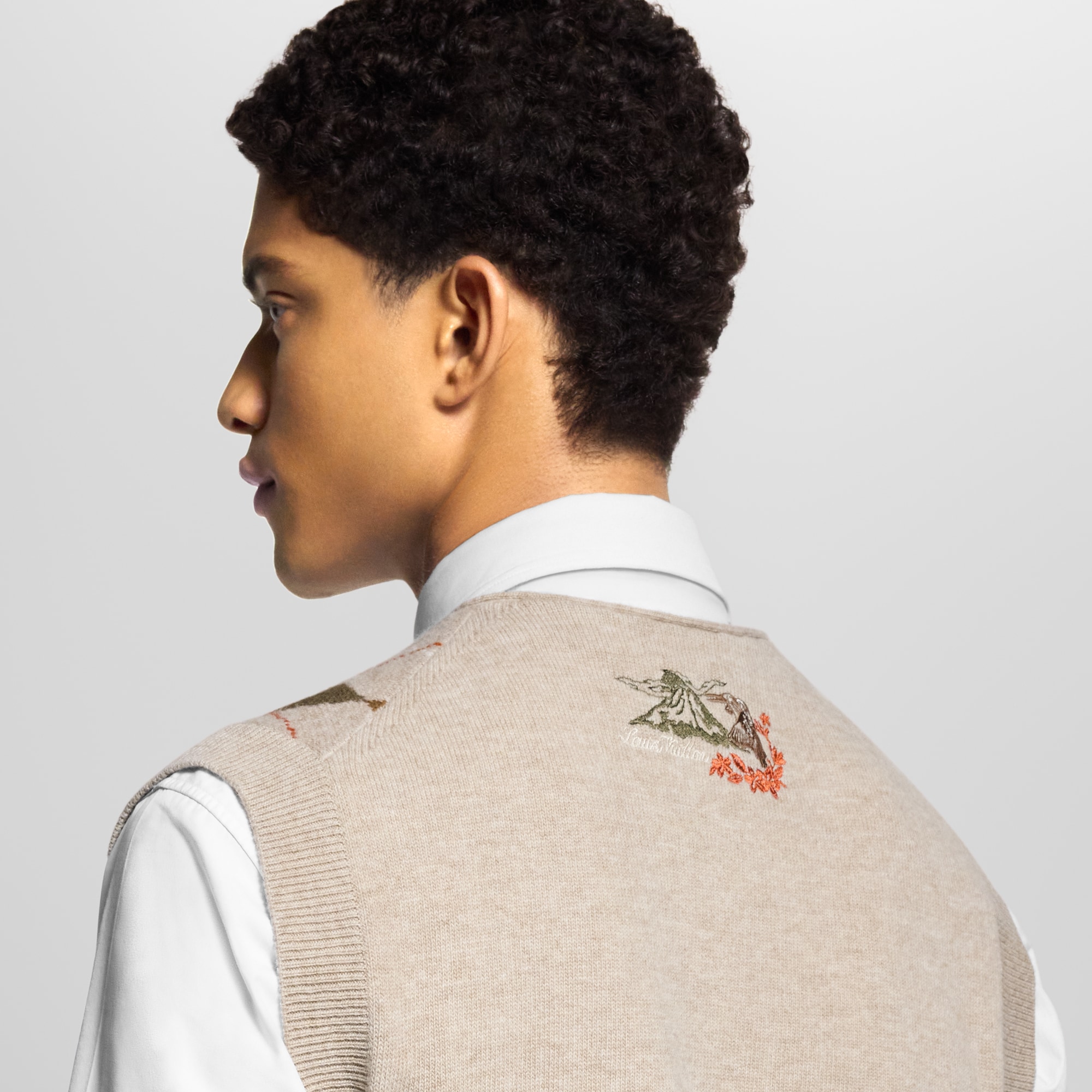Gilet a cardigan con motivo Argyle a intarsio  Uomo Abbigliamento Tutti i Capi di Abbigliamento | LOUIS VUITTON (Zoom prodotto)