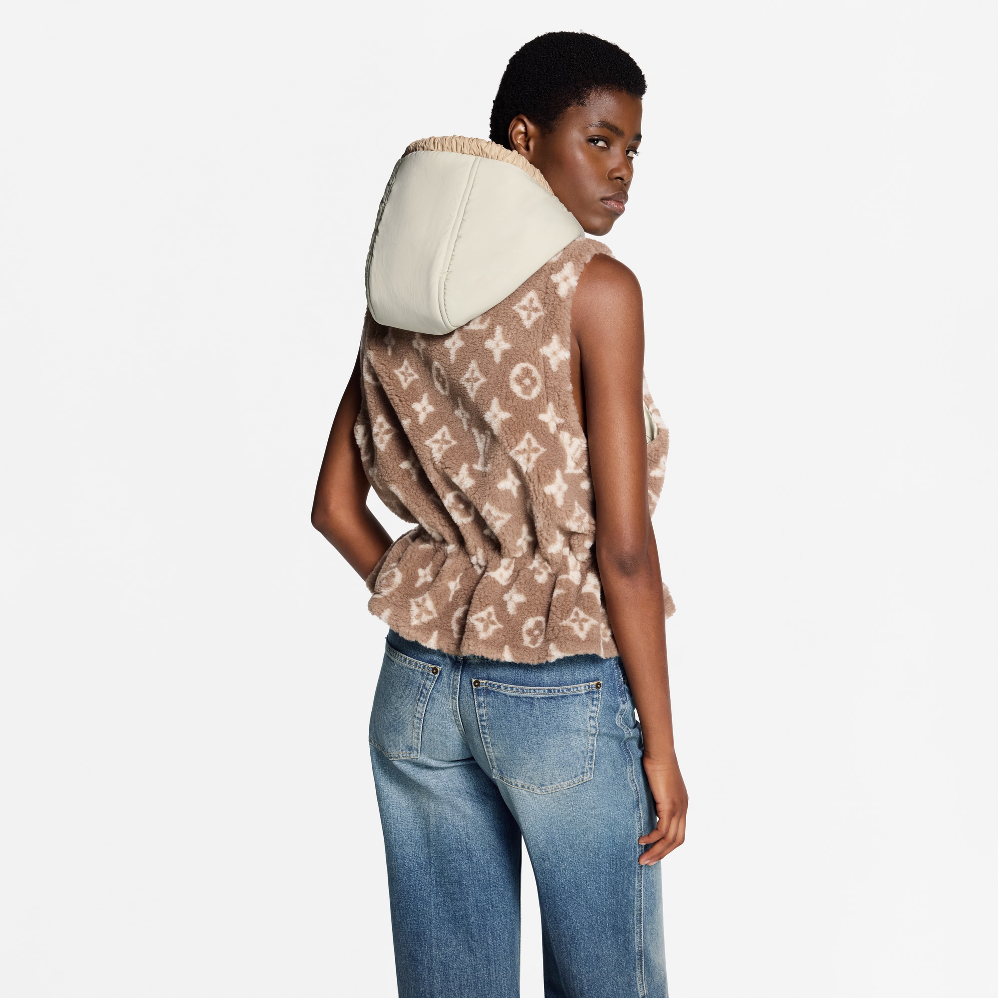 Gilet in pile con motivo Monogram  Donna Abbigliamento Cappotti e Giacche | LOUIS VUITTON (Zoom prodotto)