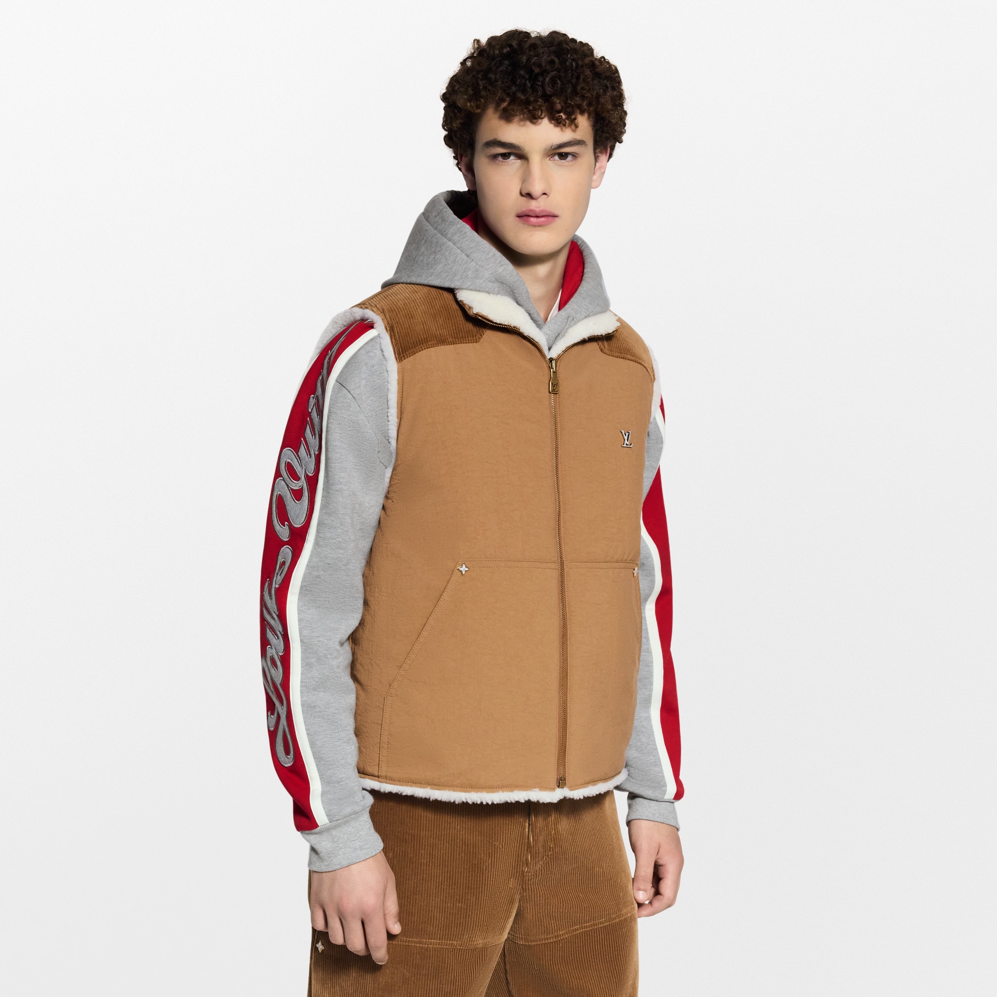 Gilet reversibile in misto shearling con motivo Monogram  Uomo Abbigliamento Capispalla e Cappotti | LOUIS VUITTON (Zoom prodotto)