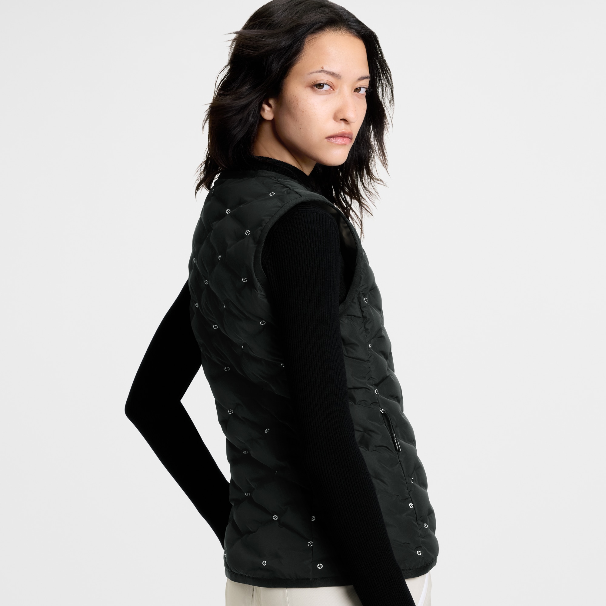 Gilet trapuntato con fiore Monogram  Donna Abbigliamento Cappotti e Giacche | LOUIS VUITTON (Zoom prodotto)