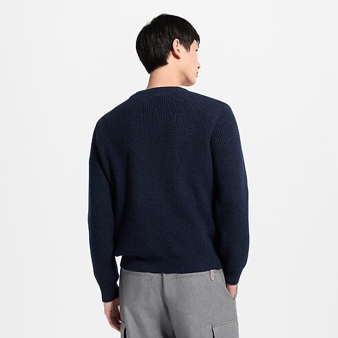Girocollo a coste a maniche lunghe in cachemire Uomo Abbigliamento Tutti i Capi di Abbigliamento | LOUIS VUITTON (Zoom prodotto)