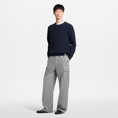 Girocollo a coste a maniche lunghe in cachemire Uomo Abbigliamento Tutti i Capi di Abbigliamento | LOUIS VUITTON (Zoom prodotto)