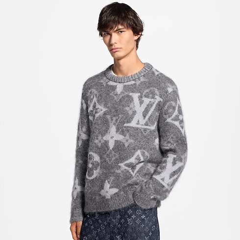 Girocollo a maniche lunghe con motivo Monogram cropped view