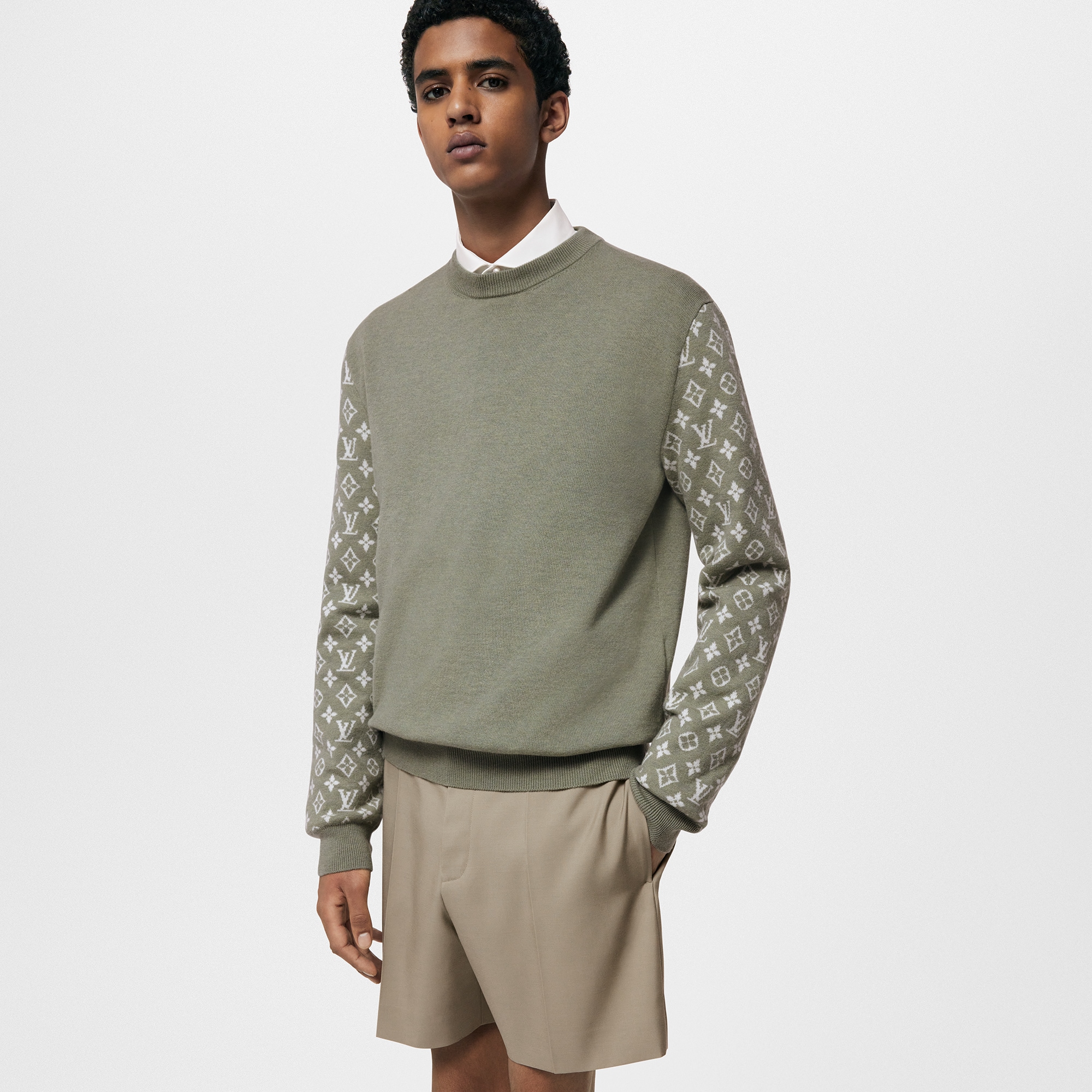 Girocollo a maniche lunghe in cachemire con dettagli iconici  Uomo Abbigliamento T-Shirt e Polo | LOUIS VUITTON (Zoom prodotto)